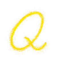 alphabet de paillettes d'or q png