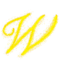 goldenes Glitzeralphabet w png