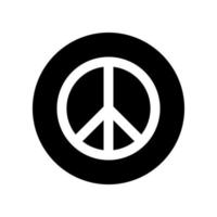 icono de paz. signo de icono de paz. simbolos de paz logotipo de la paz. ilustración de diseño vectorial vector