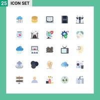 Group of 25 Modern Flat Colors Set for floppy disc canada devices enhance Editable Vector Design Elements