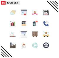 Stock Vector Icon Pack of 16 Line Signs and Symbols for youtube online alert learning holiday Editable Pack of Creative Vector Design Elements