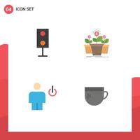 Set of 4 Commercial Flat Icons pack for devices tree speaker money body Editable Vector Design Elements