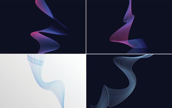 colección de conjunto de patrones de líneas mínimas geométricas vector