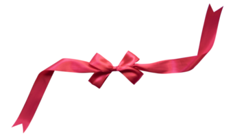 Sweet red ribbon with bow isolated png