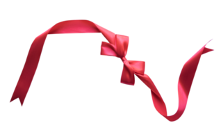 rotes Schleifenband für Ornamentdesign png