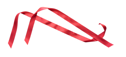 Double red ribbon for border and design element png