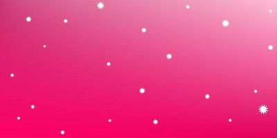 Bright pink glow background with white dots as stars or snowflakes. vector