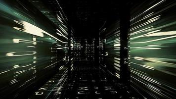 Traveling through a digital maze of chaotic data and light effects - Loop video