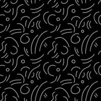 Fun seamless line doodle pattern. Hand drawn abstract squiggle style. Black and white background for children or trendy design. Simple scribble wallpaper print. vector