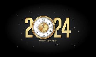 2024 Happy New Year Background Design. Vector Illustration.