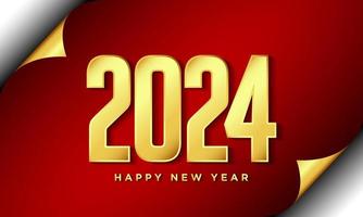 2024 Happy New Year Background Design. Vector Illustration.