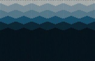 Blue gradient knitting fabric textile pattern. Abstract geometric line seamless graphic stripes drawing knit patterns clothing background. Modern design line graphic embroidery style. Vector