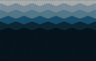 patrón textil de tejido de punto degradado azul. línea geométrica abstracta rayas gráficas sin costuras dibujando patrones de punto fondo de ropa. estilo de bordado gráfico de línea de diseño moderno. vector