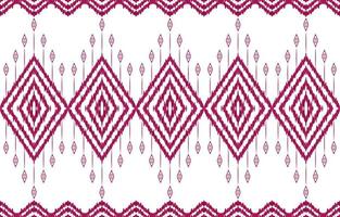 Elegant red line color ikat seamless patterns on white background. Geometric ethnic tribal motif ikat fabric pattern. Asian folk print vector design for texture clothing textile. Vintage retro style.