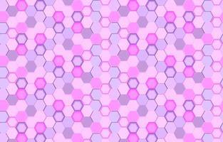 Futuristic honeycomb mosaic purple and pink seamless pattern background. Realistic geometric mesh cells texture. Abstract purple and pink vector wallpaper with hexagon grid. Modern style.
