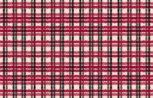 Scottish tartan plaid fabric ikat patterns. Red black color design. Geometric vintage retro style. Ethnic fabric ikat seamless pattern. Minimal folk ikat print vector for backdrop clothing textile.