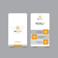 Vertical business card template design vector