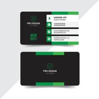 Horizontal business card template design vector