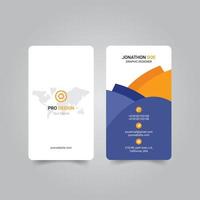 Vertical business card template design vector