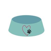 Animal food bowl, on white background, vector illustration