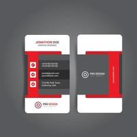 Vertical business card template design vector