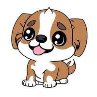 Dog with Cute Puppy Dog Eyes vector