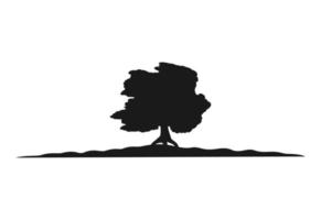 Abstract tree silhouette. Vector illustration