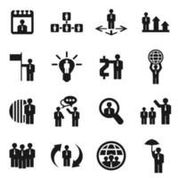 Set of icons on a theme user. A vector illustration