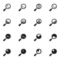 Set of icons on the topic of zoom. Vector illustration