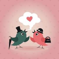 Birds love each other. A vector illustration