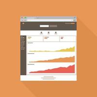 Browser in flat style. Vector illustration