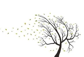 árbol con una anciana verde. una ilustración vectorial vector