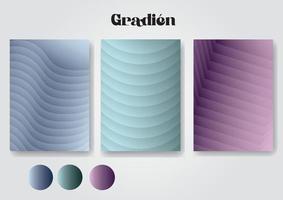 Modern gradient color vector design for mobile app.