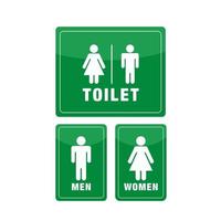 Vector set of toilet signs.