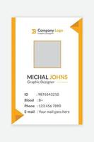 Modern corporate Company id card design template vector