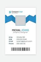 Modern corporate Company id card design template vector