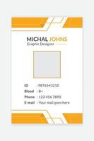 Modern corporate Company id card design template vector