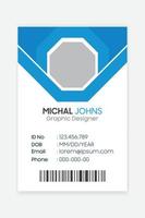 Modern corporate Company id card design template vector