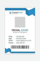 plantilla de diseño de tarjeta de identificación de empresa corporativa moderna vector