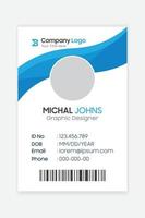 Modern corporate Company id card design template vector