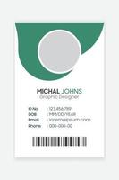 Modern corporate Company id card design template vector