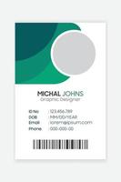 Modern corporate Company id card design template vector