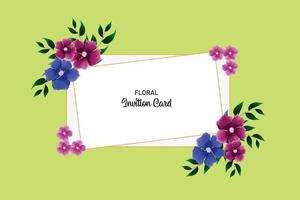 Elegant Colorful Floral Invitation Vector Background Design.