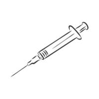 syringe vector sketch