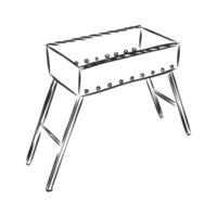 barbecue grill vector sketch