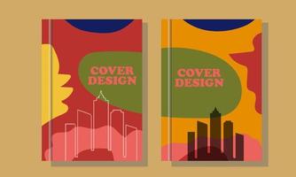 fondo de diseño de portada de libro a todo color vector