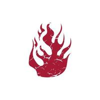 Hand drawn fire illustration on white background for element design. silhouette of flames for design element. vector