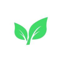 Green leaf ecology nature logo vector icon design. Simple style illustration