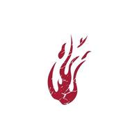 Hand drawn fire illustration on white background for element design. silhouette of flames for design element. vector