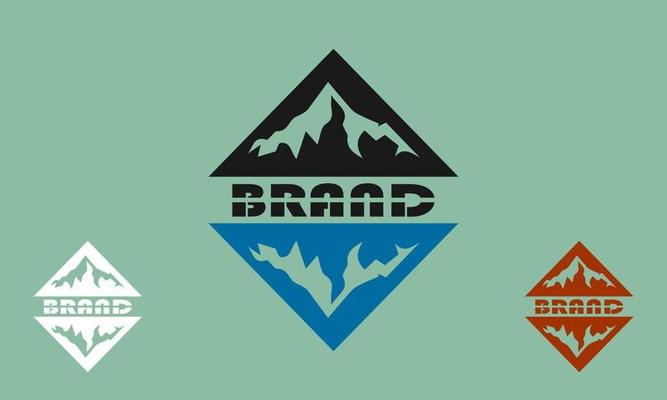 mountain in the form of a simple top and bottom triangle logo icon